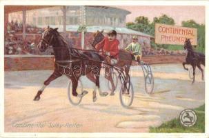 Continental-Pneumatic, Continental-Sulky-Reifen. Kunstdruck Niedersedlitz / Continental tyres advertisement litho