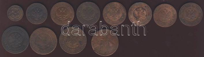 Oroszország 1842-1915. 1/2k, 1k (2klf), 2k (6x, 5klf évszám), 3k (3x klf évszám) T:2,3,4