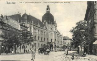 Budapest IX. Üllői út, Iparművészeti Múzeum (Iparcsarnok), hirdetési részvénytársaság, gyógyszertár, építkezés