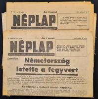 1906-1950 Nagy vegyes újság tétel, összesen 72 db, főként tiszántúli és országos politikai napilapok, közte: Egyetértés, Budapesti Napló, Népszava, Debreczen, Szabad Nép, vegyes minőségben