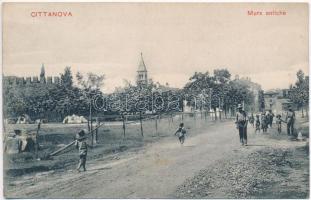 Novigrad, Cittanova, Cittanuova; Mura antiche / Ancient walls with street view