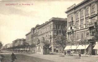 Budapest VI. Andrássy út, Vörösmarty utca, Szőke Andor üzlete (EK)