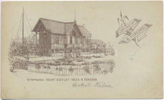 1899 Balatonfüred, Stephania Yacht Egylet háza. Art Nouveau (EK)