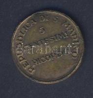 San Marino 1930-as évek 5c zseton T:2+ R!