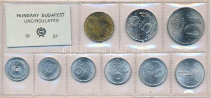 1981. 2f-10Ft (10xklf) érmés forgalmi sor fóliatokban T:1 Adamo FO14