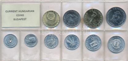 1986. 2f-20Ft (10xklf) érmés forgalmi sor fóliatokban T:1 Adamo FO19