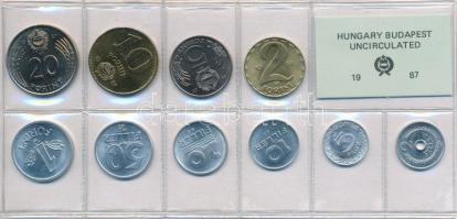 1987. 2f-20Ft (10xklf) érmés forgalmi sor fóliatokban T:1