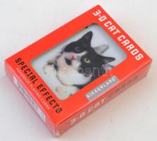 3D macskás játékkártya, eredeti bontatlan csomagolásában