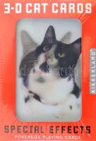 3D macskás játékkártya, eredeti bontatlan csomagolásában