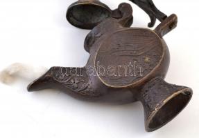 Kis török olajlámpás, jó állapotban, m: 13 cm