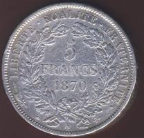 Franciaország 1870A 5Fr Ag T:3ph