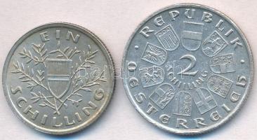 Ausztria 1925. 1Sch Ag + 1929. 2Sch Ag "Dr. Theodor Billroth születésének 100. évfordulója&quot...