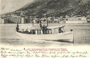 Dubrovnik, Ragusa, Gravosa; "Ida" Ausflugsboot für die Umgebung / Excursion steam boat (EK)