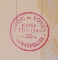 1944 Azonosítatlan tábornok portréja, kitüntetésekkel (vitézi jelvény, német vaskereszt, magyar érde...