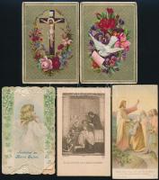 35 db vegyes régi szentkép, 11,5x7,5 cm és 9x5 cm közötti méretben