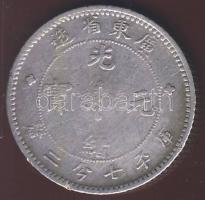 Kínai Császárság/Kwantung Tartomány 1890-1908. 10c Ag T: 2/3