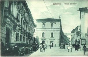 Catanzaro, Piazza Galluppi. Cart. V. Asturi e Figli / square view with automobiles