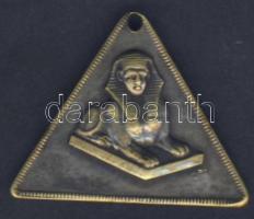 Német Birodalom 19. sz. vége háromszögalakú szabadkőműves Br jelvény T:2