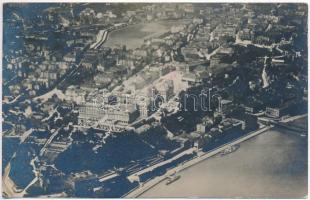 1920 Budapest I. Látkép a királyi várral. Magyar Aeroforgalmi Rt. légifelvétele, photo