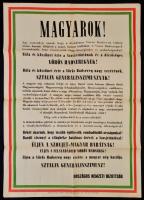 1945 Országos Nemzeti Bizottság köszönő plakátja a felszabadító Vörös Hadseregnek és Sztálinnak. 60x80 cm