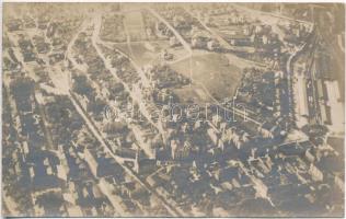 1920 Budapest I. Látkép a Déli pályaudvarral. Magyar Aeroforgalmi Rt. légifelvétele, photo