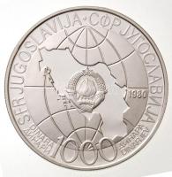 Jugoszlávia 1980. 1000D Ag "Tito" eredeti tokban, tanúsítvánnyal T:PP 
Yugoslavia 1980. 1...