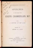 Speeches of the right honourable Joseph Chamberlain MP. Szerk.: Lucy, Henry W. London, 1885, Routled...