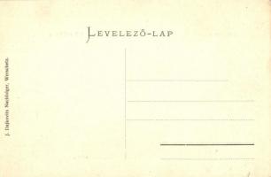 Tiszafa, Eibenthal; Munkás telep, ipari vasút gőzmozdonnyal, Fischer Márton üzlete, utcakép. J. Dajk...