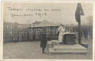 1916 Tábori mise az eskütétel előtt az orosz fronton / Feldmesse vor der Eideserneuerung / WWI K.u.K. military, field mass before the oath renewal at the Russian front (fl)