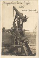 1916 Repülőt lövő tábori ágyú az orosz fronton / Feldgeschütz als Fliegerabwehrkanone / WWI K.u.K. military, Field gun as an air defense gun