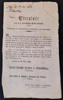 1825-1832 Az Illir Kormányzóság 3 db hirdetménye / 3 orders of the Illyrische Gubernium