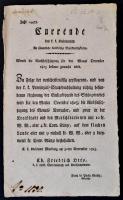 1825-1832 Az Illir Kormányzóság 3 db hirdetménye / 3 orders of the Illyrische Gubernium