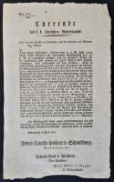 1825-1832 Az Illir Kormányzóság 3 db hirdetménye / 3 orders of the Illyrische Gubernium