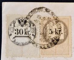 cca 1850-1880 18 db magyar okmány hirdetménybélyegekkel / 18 documents with announcement stamps