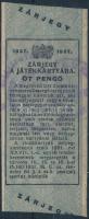 1937 5P kártyajegy, kártya-zárjegy (Hodobay 43.)  / 5p card tax-stamp