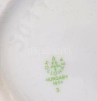 Hollóházi virágmintás porcelán váza, jelzett, hibátlan,  m: 23 cm