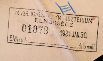 1914 M. kir. posta- és távirdaigazgatóság bizonyítványa, 2K okmánybélyeggel, papírfelzetes pecséttel...