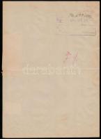 1946 július. Születési anyakönyvi kivonat 50000AP illetékbélyeggel + 3000AP szükségvignettával / Doc...