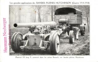 Les Grandes applications des Bandes Pleines Hutchinson (Guerre 1914-1918) / WWI French military, cannon on wheels (EK)