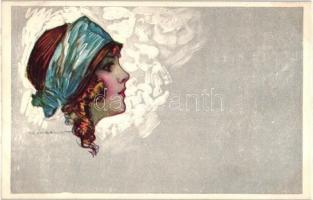 6 darabos olasz művészlap sorozat T. Corbella szignójával. Anna & Gasparini 465-1.,2.,3.,4.,5. é...