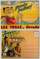 6 db RÉGI használatlan amerikai városképes képeslap leporello / 6 pre-1945 unused American town-view...