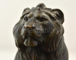 Szitányi Gábor (1884-1970): Hálánk jeléül 1937. Bronz, jelzett, márvány talapzaton, m:10 (26) cm, &q...