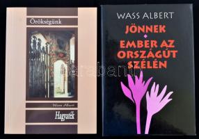 Wass Albert könyvek, 2 db:  Hagyaték. Örökségünk. Bp.,é.n., Trikolor Kft. Kiadói papírkötés.  Jönnek. Ember az országút szélén. Wass Albert Életmű sorozat. Marosvásárhely, 2000, Mentor. Kiadói kartonált papírkötés, kiadói papír védőborítóban.