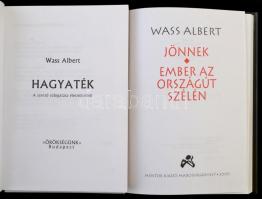 Wass Albert könyvek, 2 db: 
Hagyaték. Örökségünk. Bp.,é.n., Trikolor Kft. Kiadói papírkötés. 
Jönn...