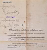 1891 Katonai végelbocsájtó levél / Military disarming warrant