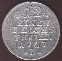Német államok/Poroszország 1767. B 1/12 Thaler Ag II. Frigyes T:3 lapkahibák