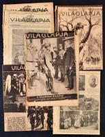 1913-1916 Tolnai Világlapok, 6 szám. Változó, többnyire szakadozott állapotban, részben hiányosak.