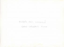 Huszár osztályú romboló a Ganz Danubius fiumei hajógyárában, eredeti negatívról az 1980-as években e...