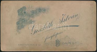 cca 1890 Márkus Emília (1860-1949) színésznő, keményhátú fotó Goszleth István budapesti műterméből, ...