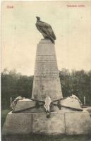 Zilah, Zalau; Tuhutum emlék, Seres Samu kiadása / monument, statue (r)